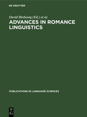 cover image of Advances in Romance Linguistics